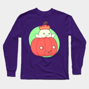 Pumpkin Ghost Long Sleeve T-Shirt